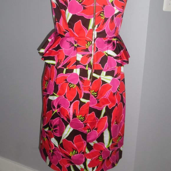 Kate Spade Peplum Rio Tropical Floral Sheath Dress‎ - Picture 10 of 13